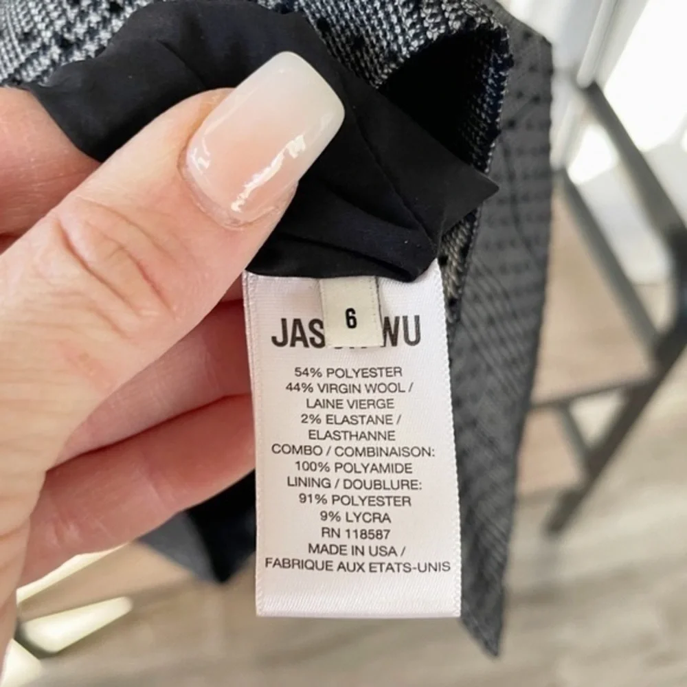 🆕 Jason Wu Collection Runway Cap Sleeve Plaid & Polka Dot Lace Midi Dresse - Picture 16 of 16